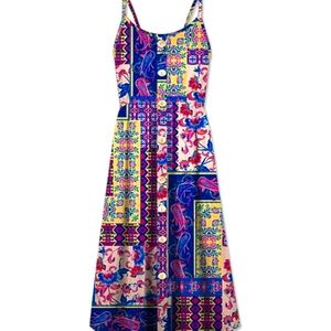 Pink & Blue Paisley Patchwork Button Up